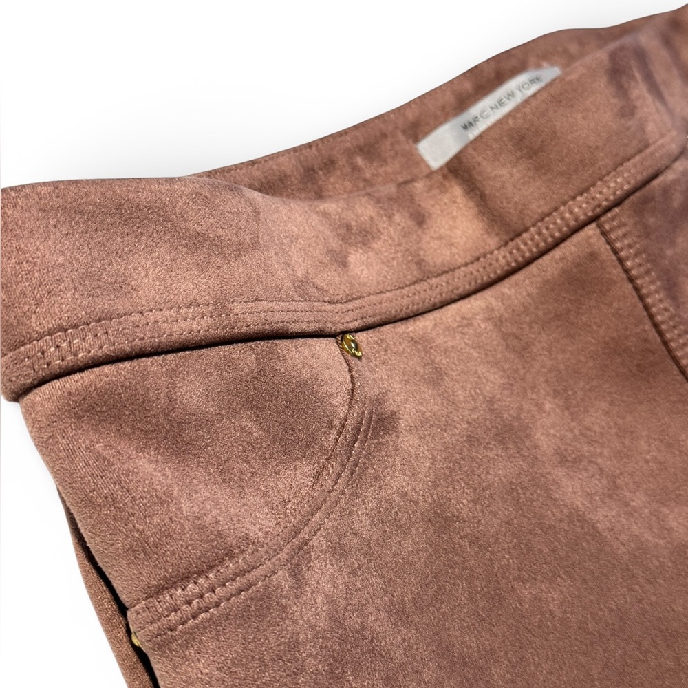 MARC NEW YORK ANDREW MARC Women's Faux Suede Pull On Pants Size Small Dusty Rose